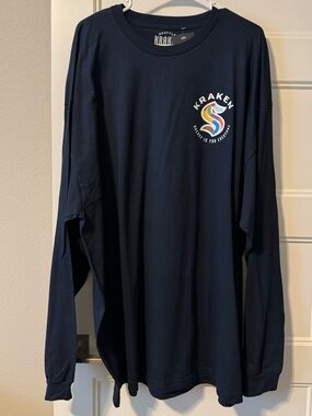 NWT Seattle Kraken Hockey is for Everyone Navy Long Sleeve Tee